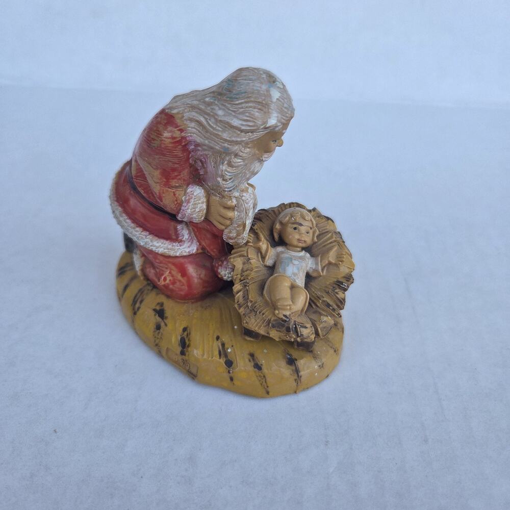 Vintage Fontanini Kneeling Santa Nativity Figure 598 Italy Depose Christmas...